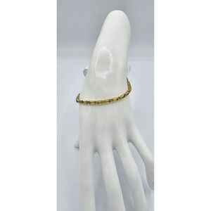Oshena Radiance Tennis Bracelet Womens OS Green Baguette Crystal Gold MSRP $88